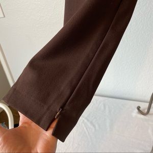 Brown Dress Pants Stretch Medium-heavy fabric Never worn Ann Taylor SZ 12 legzip